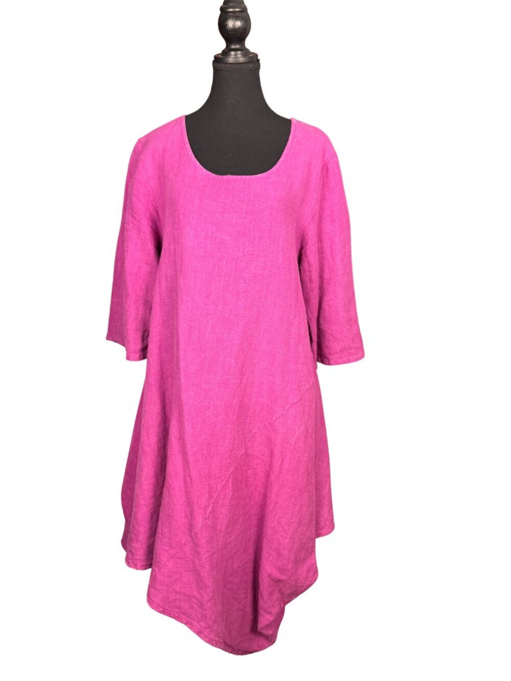 Bryn Walker Pink Linen Dress Size M Lagenlook